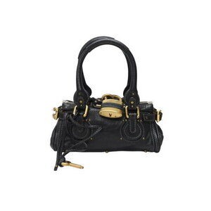 Chloe Paddington Hobo Shoulder Bag Black Leather